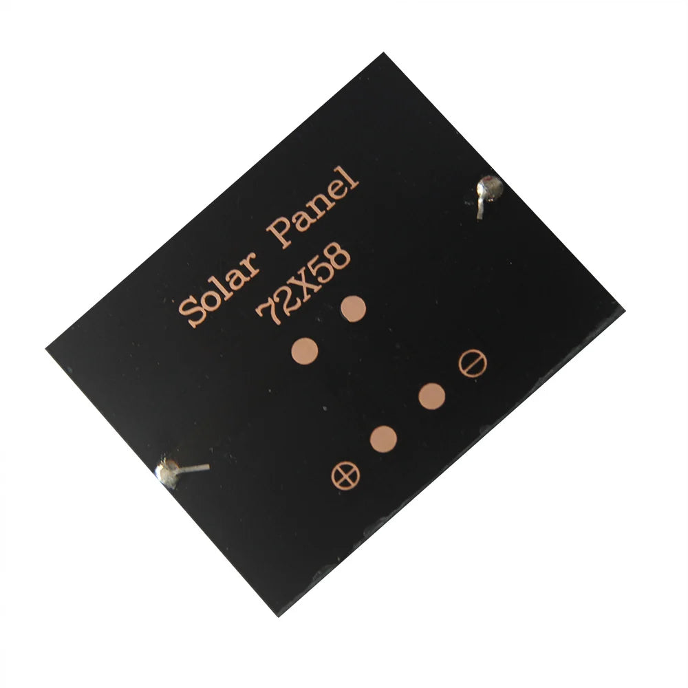 0.5W 0.5W mini solar panel — rear polarity pads