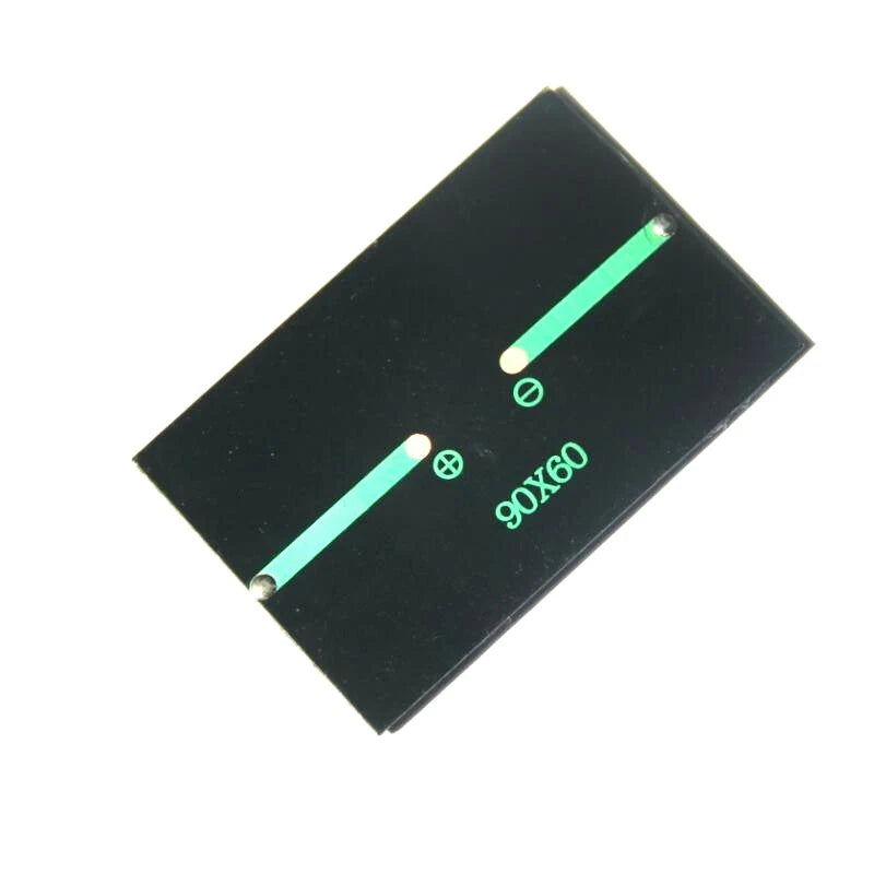 0.6W mini solar panel — rear solder contacts