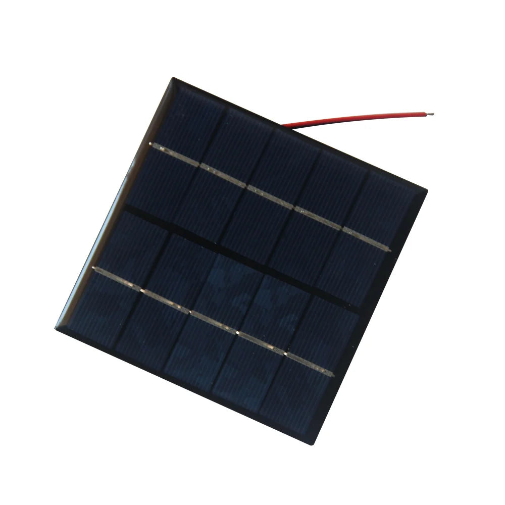 1.2W mini solar panel — epoxy panel face and wires