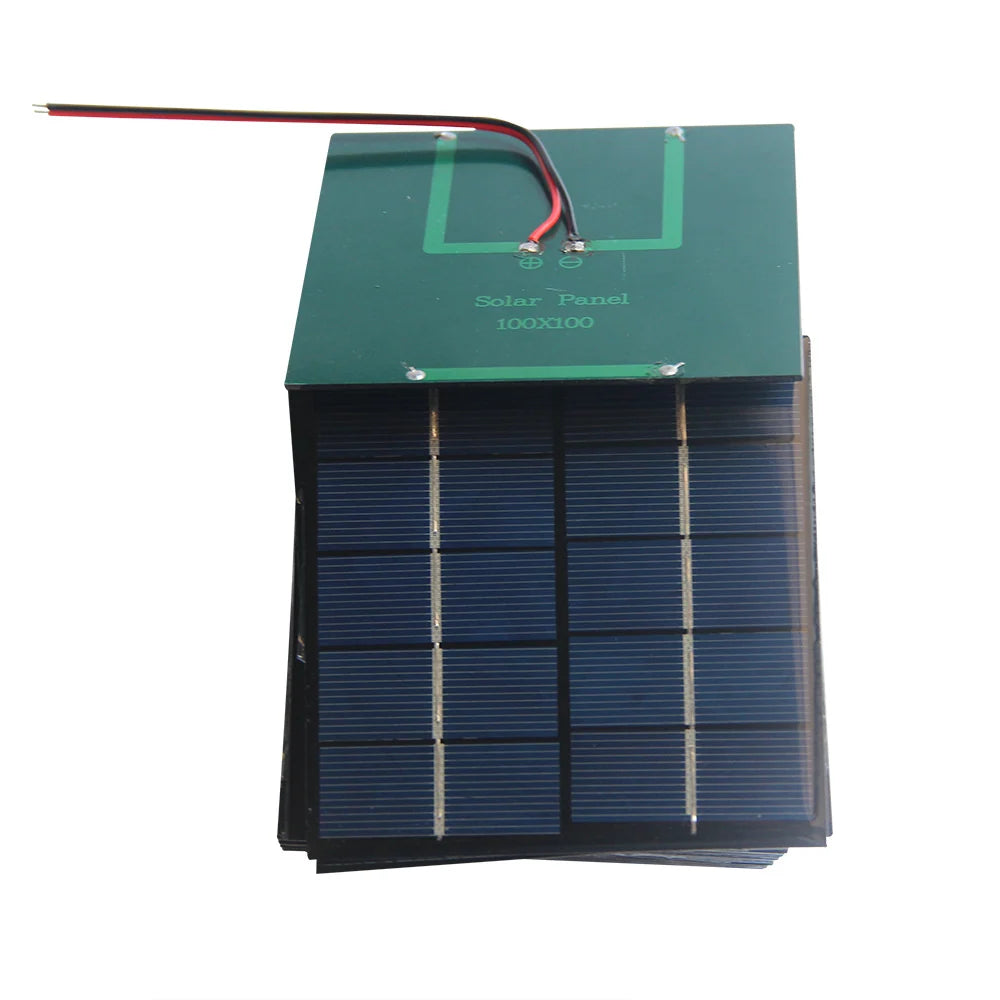 1.2W mini solar panel — stacked square wired panels