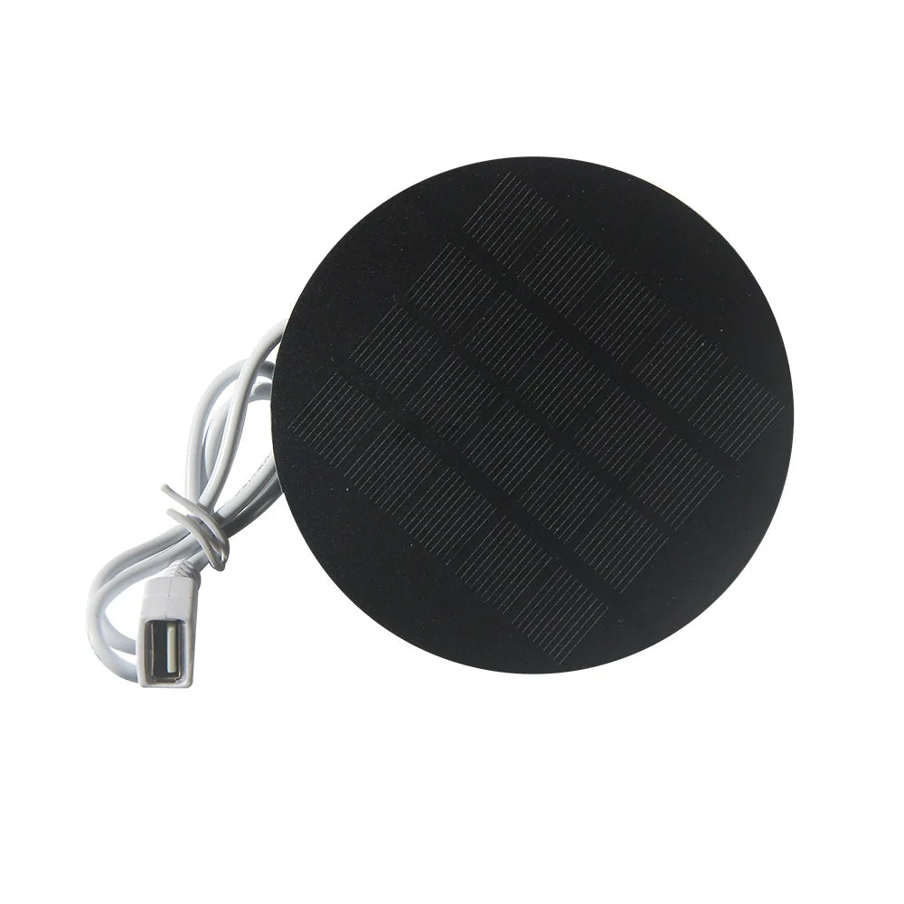 1.2W solar panel — panel face and USB socket