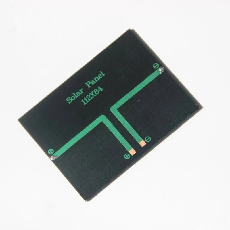 1.2W mini solar panel — rear solder pads