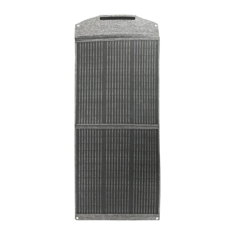 100W two-fold solar panel fully opened on white background