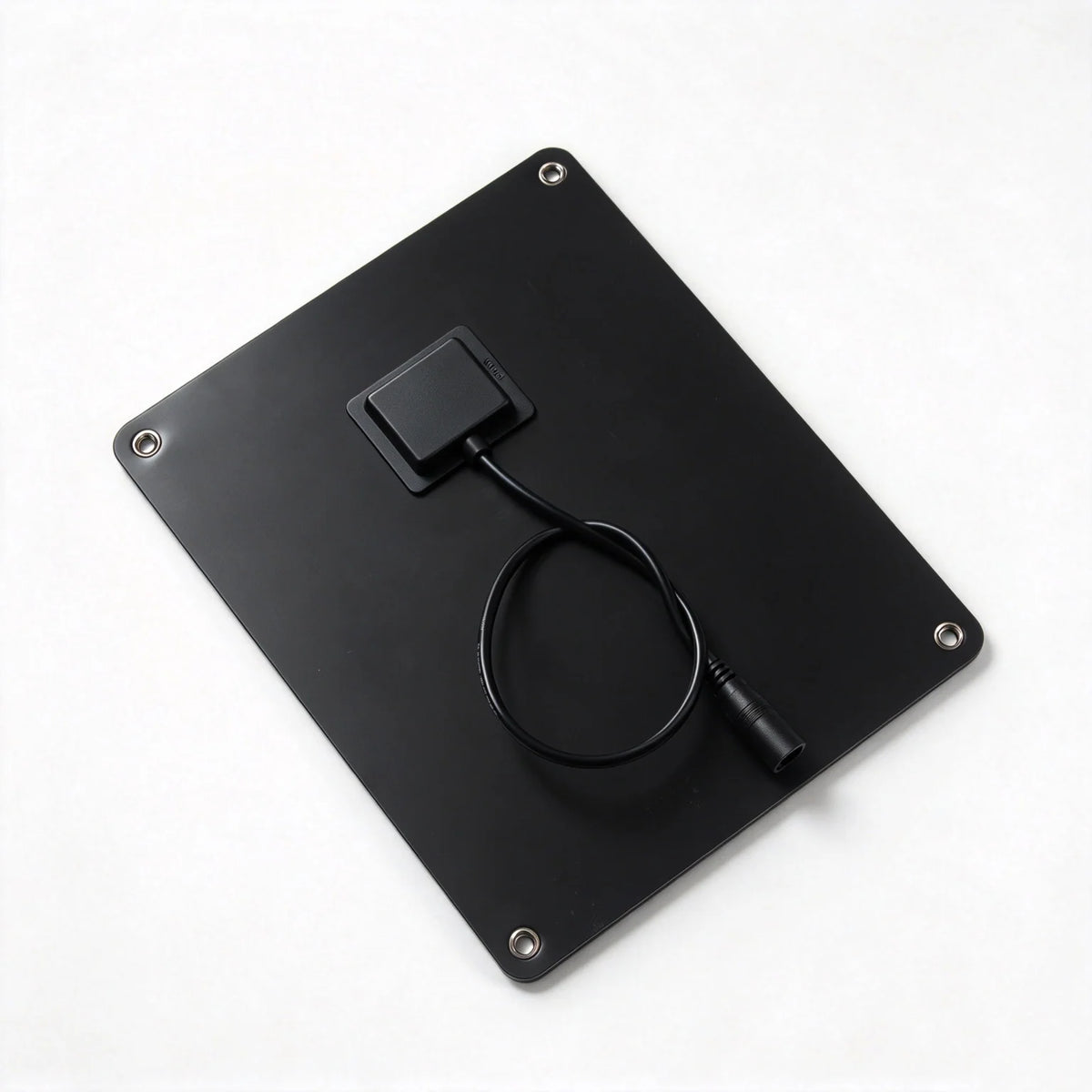 10W solar panel — panel rear and short lead