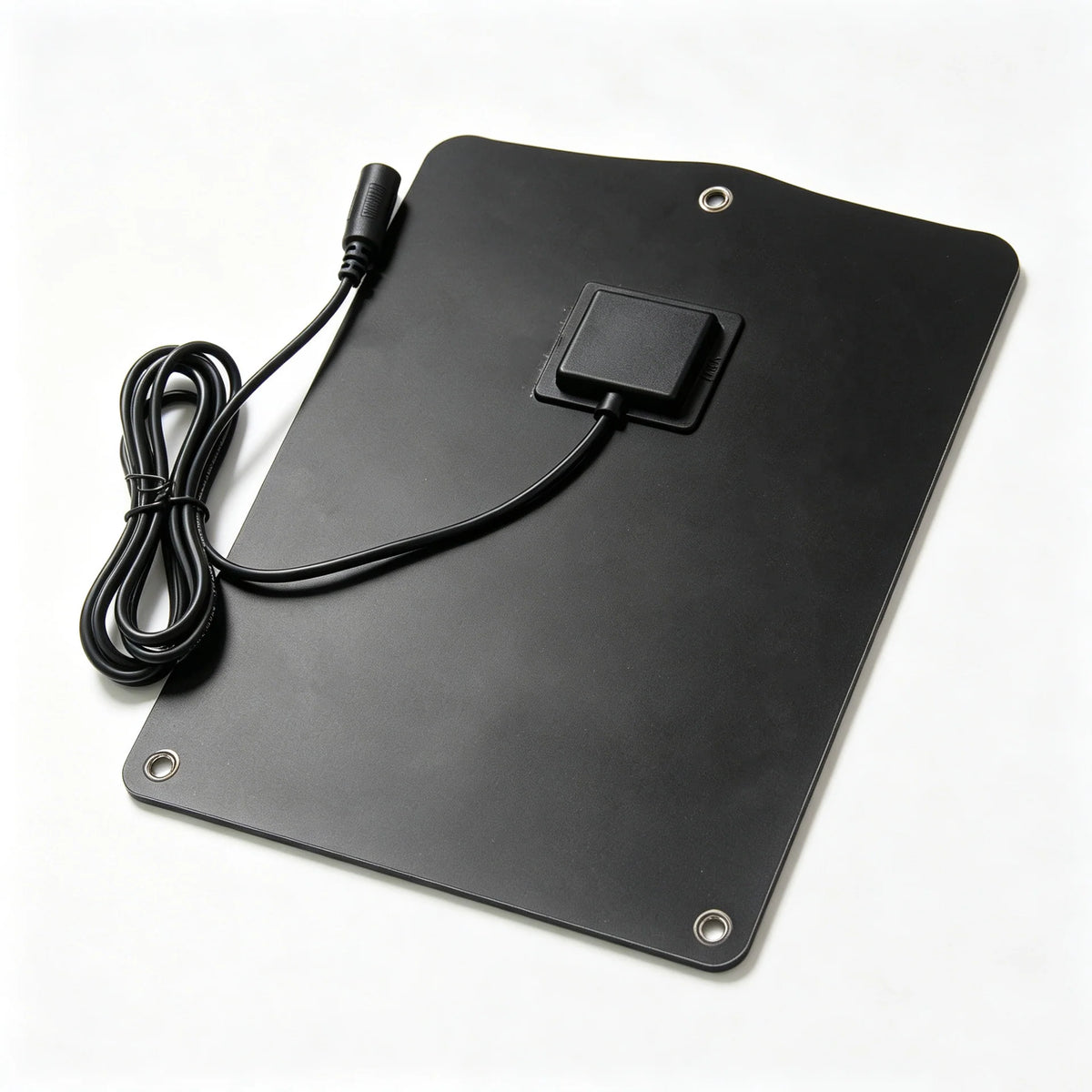 10W solar panel — panel rear and attached DC lead