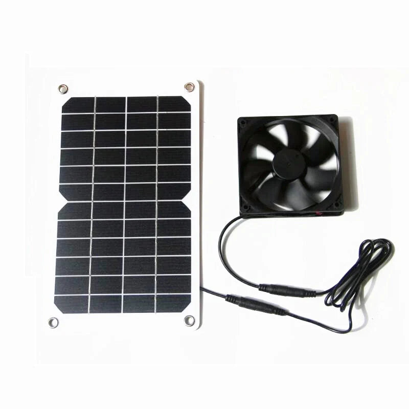 10W solar fan kit — panel and ventilation fan