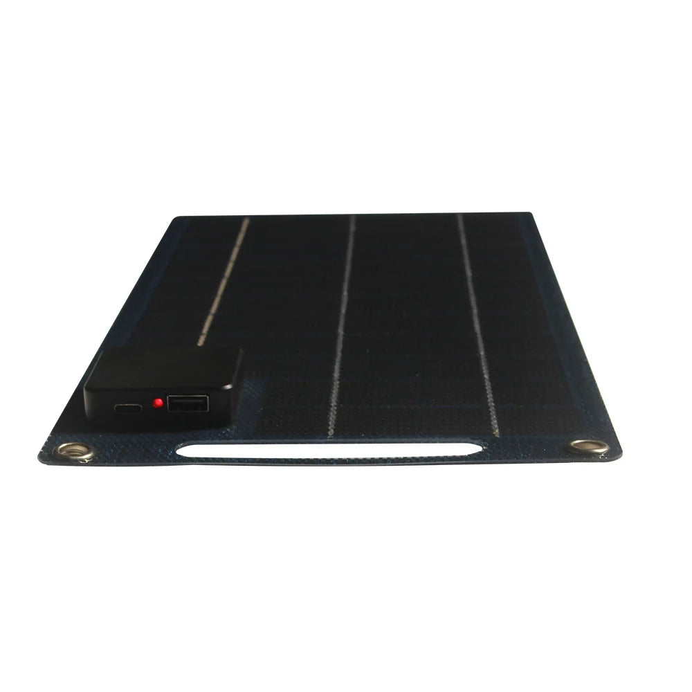 10W solar panel — USB-C and USB-A module