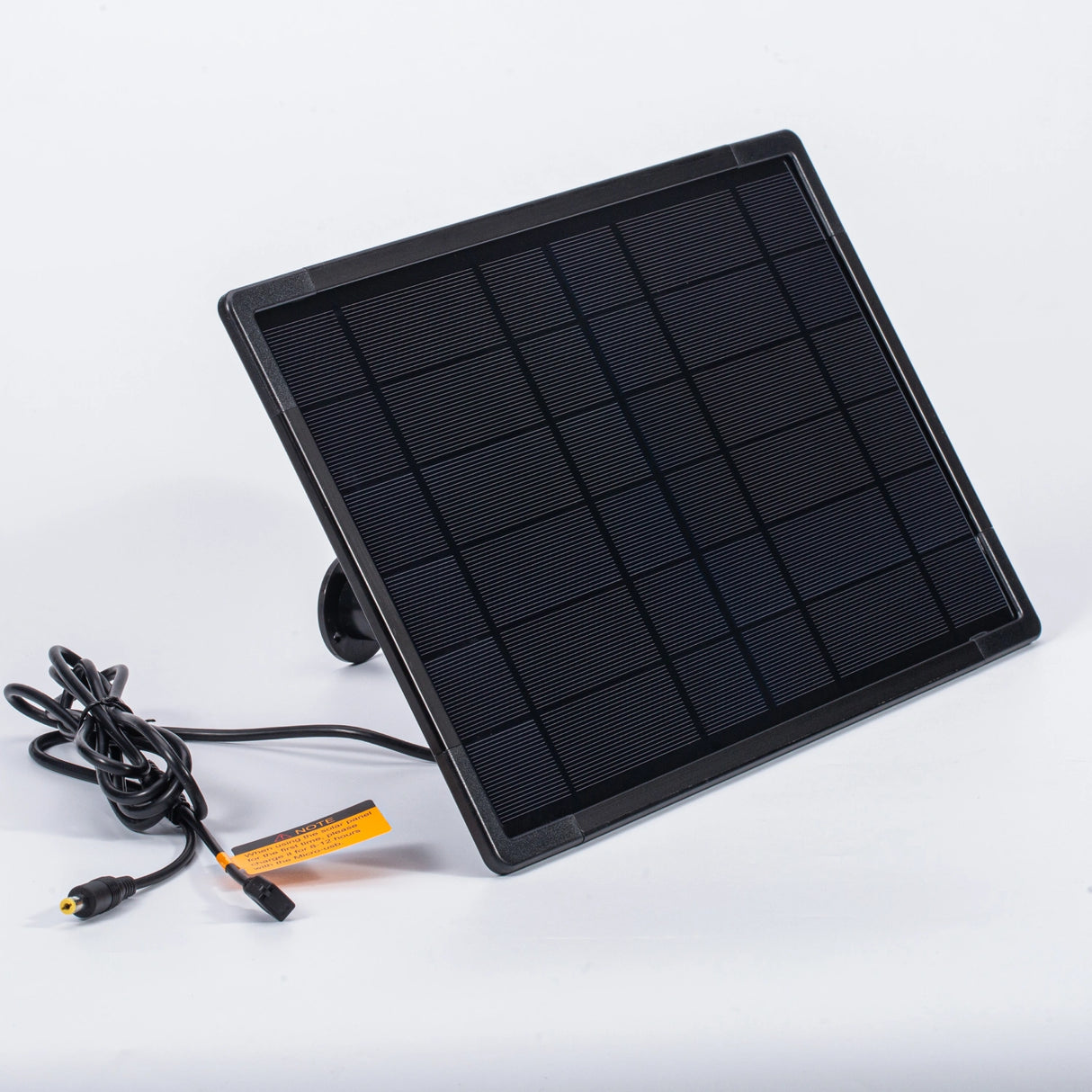 12W solar panel kit angled view showing panel and output cable