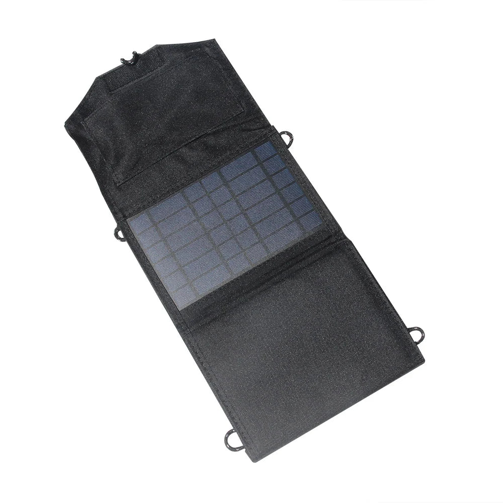 14W foldable solar charger — partly folded charger
