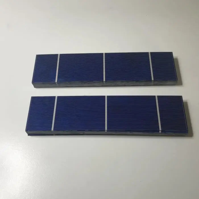 Two stacks of 156mm x 39mm polycrystalline solar cells