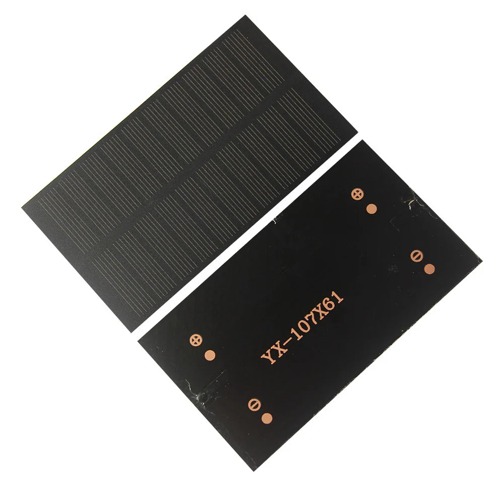 1W mini solar panel — front and rear mini module