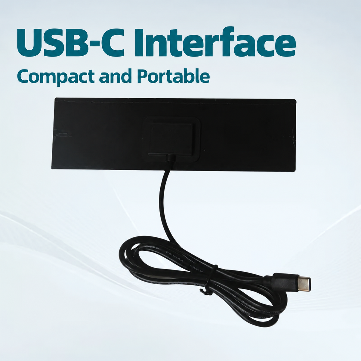 1W 1W slim USB-C solar panel — English USB-C interface and portable design labels