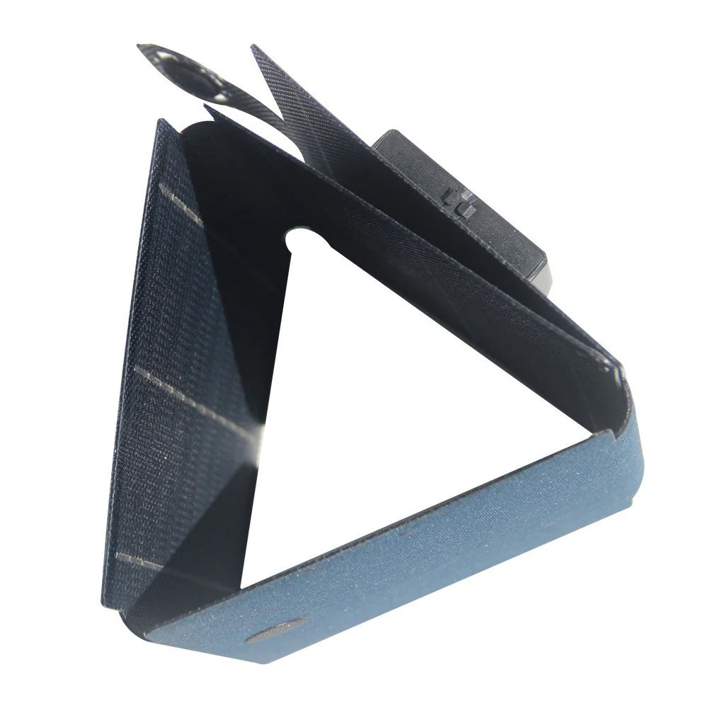 20W ETFE foldable solar charger — charger partly folded