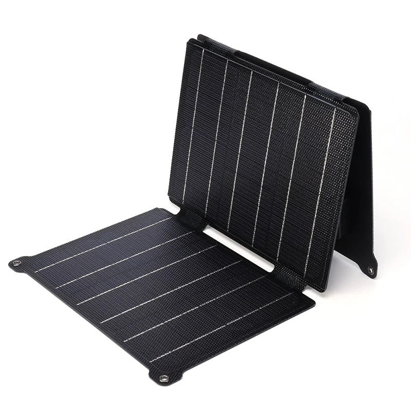 21W foldable solar charger — folding section detail