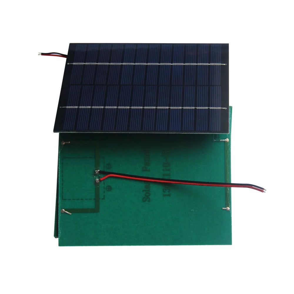 2W mini solar panel — panel face over rear PCB