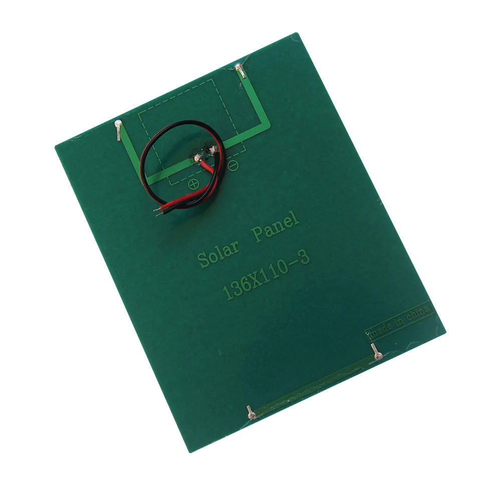2W mini solar panel — rear board and wires