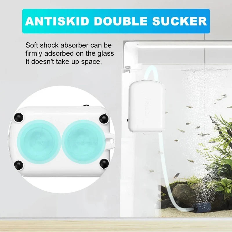2W solar air pump — pump suction mounts
