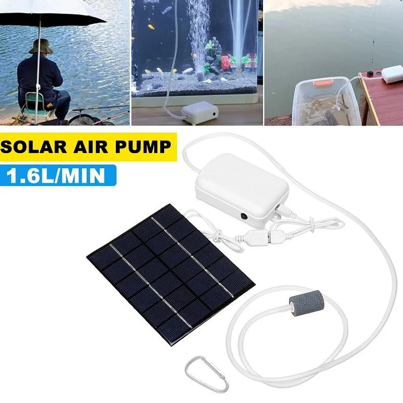 2W solar air pump — solar aerator and use examples