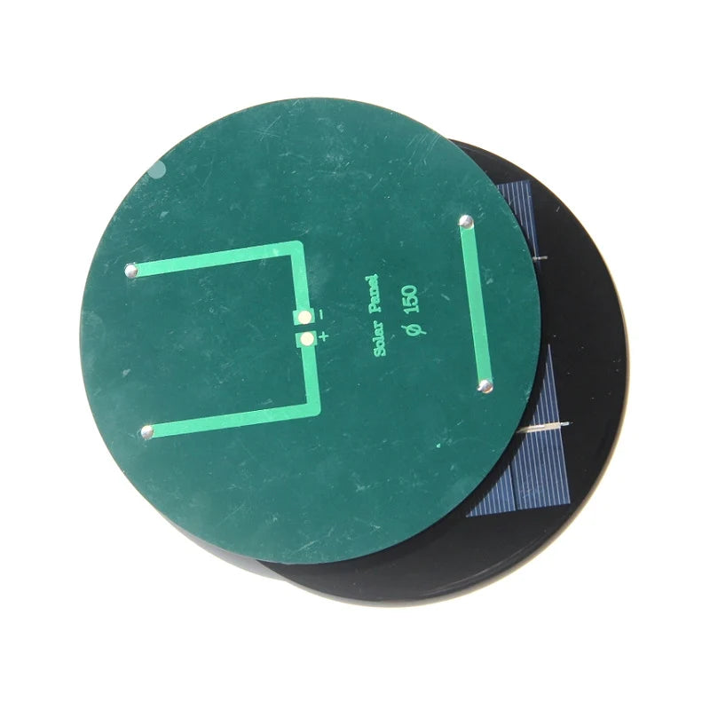 2W 2W round mini solar panel — round rear and cell face