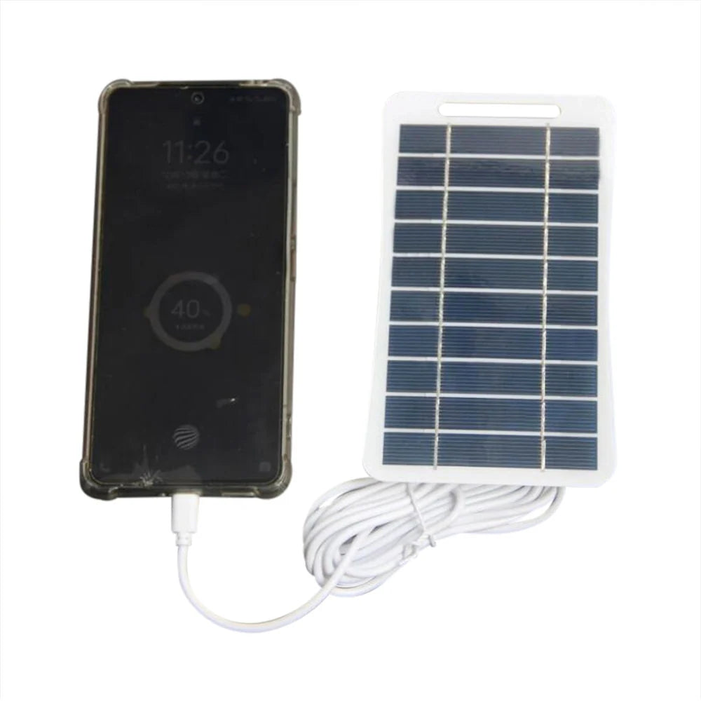 2W 2W USB-C solar panel — phone charging demonstration