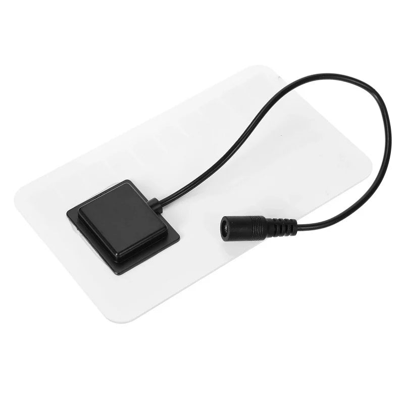 2W solar fan kit — panel rear and DC socket