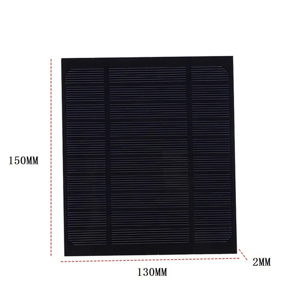 3.3W camera solar panel — 150 x 130 x 2mm size diagram