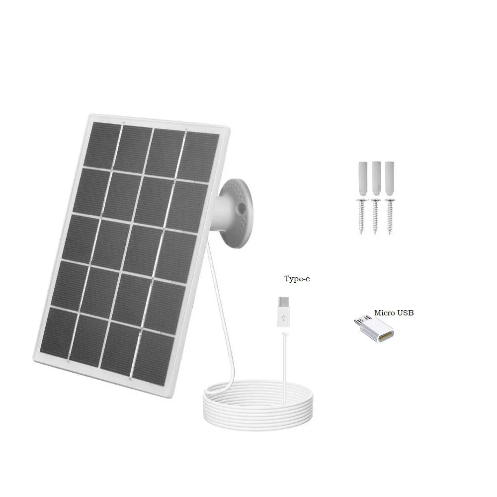 White panel with charging cable and hardware