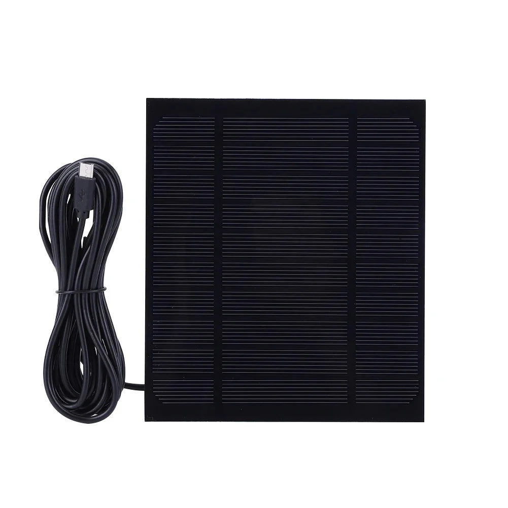 3.5W camera solar panel — Micro-USB panel and lead