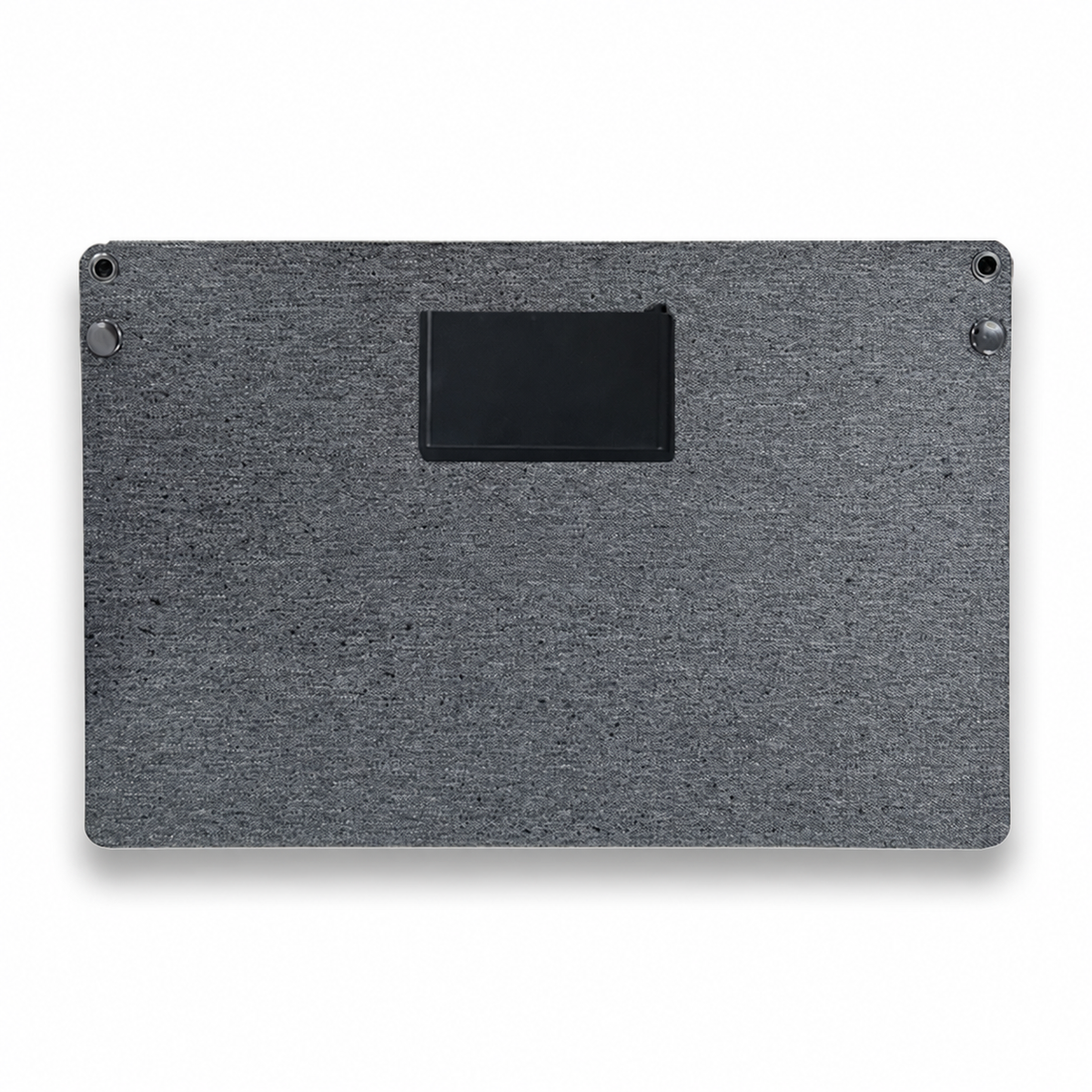 Unbranded dark fabric back of folded 30W solar panel