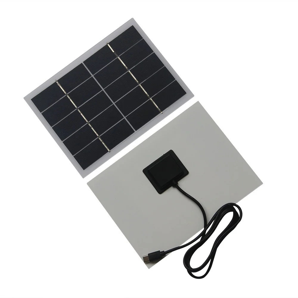 3W 3W USB-C solar panel — panel front and rear