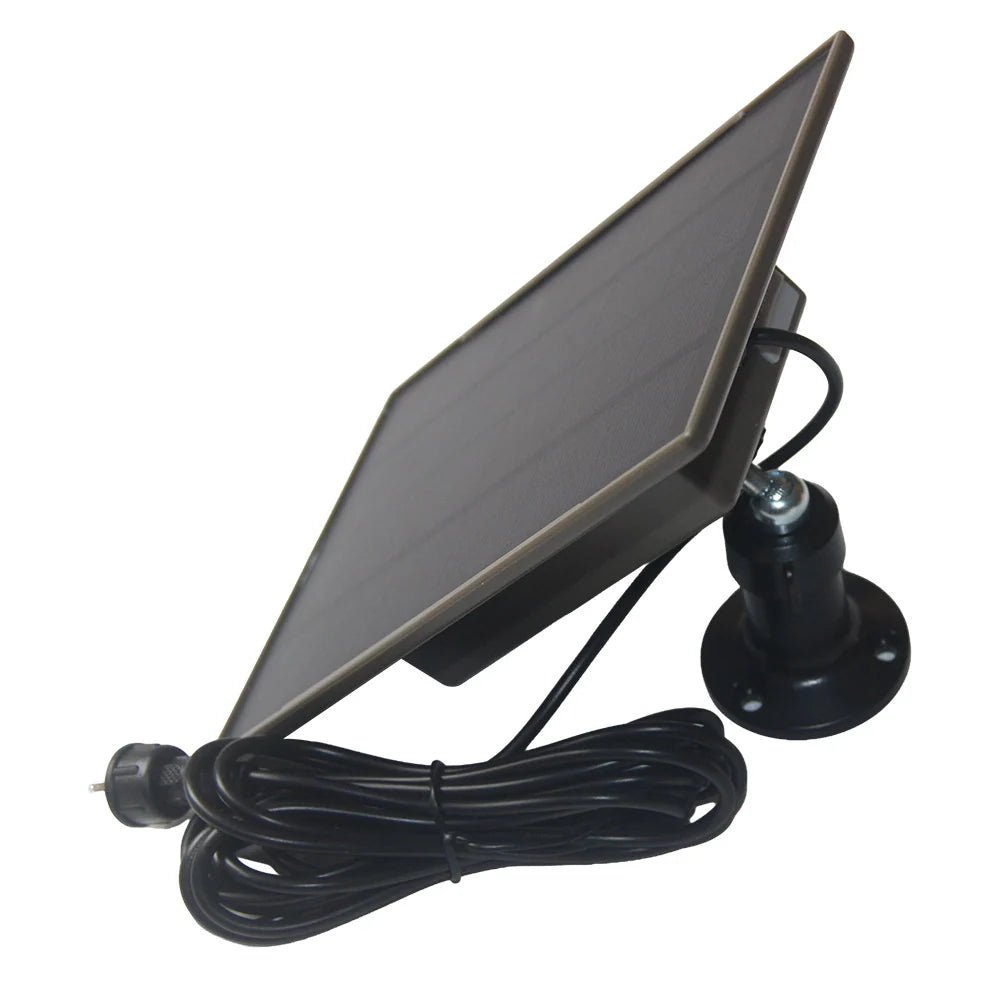 3W camera solar panel — adjustable mount and cable