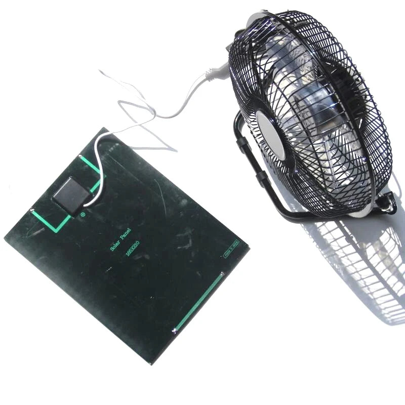 5.2W solar fan kit — panel rear with fan