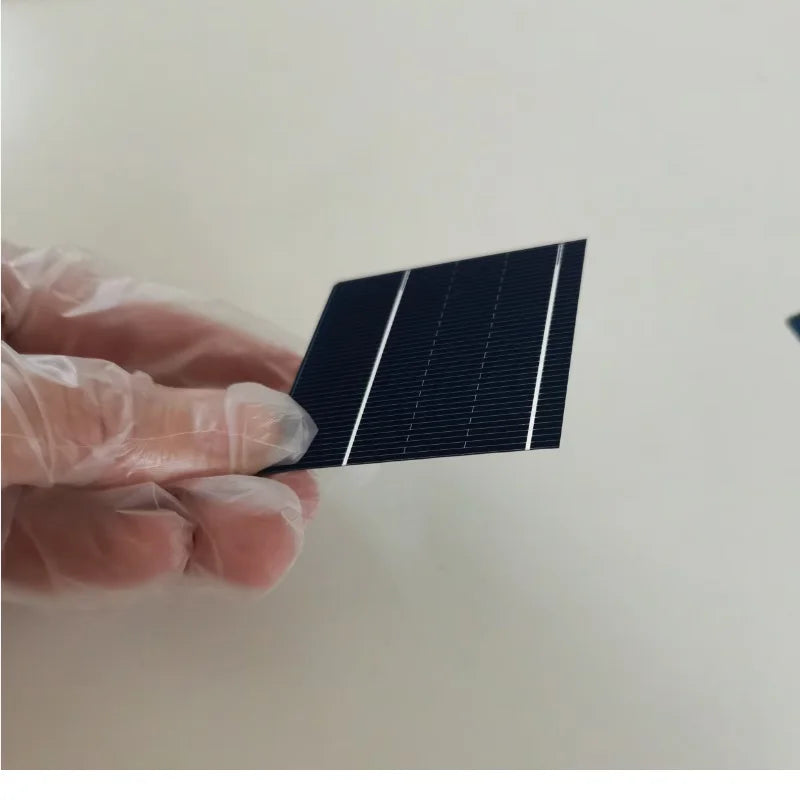 Rear contact pattern on a 52mm square solar cell