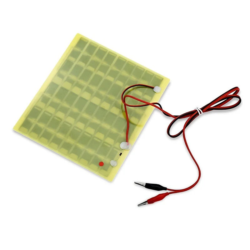 5W 5W solar battery panel — yellow panel rear and lead pair