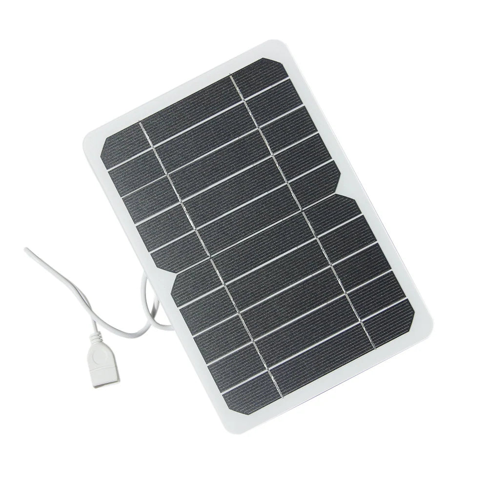 5W 5W USB solar panel — USB panel face and cable