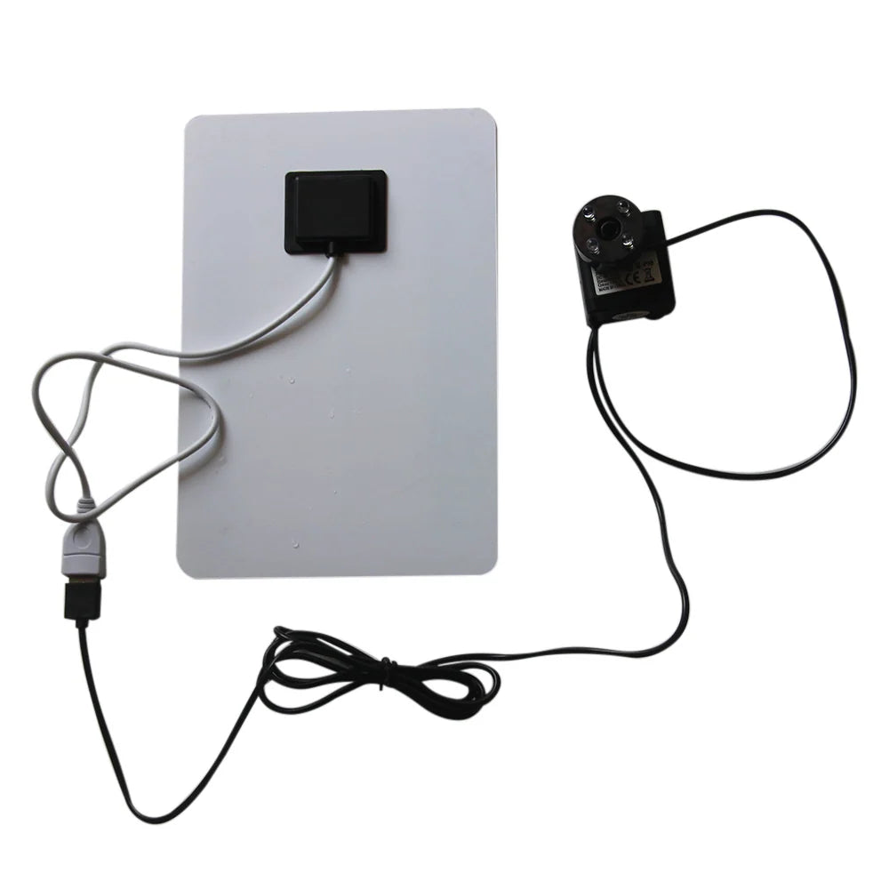 5W solar fountain pump — panel rear and pump connection