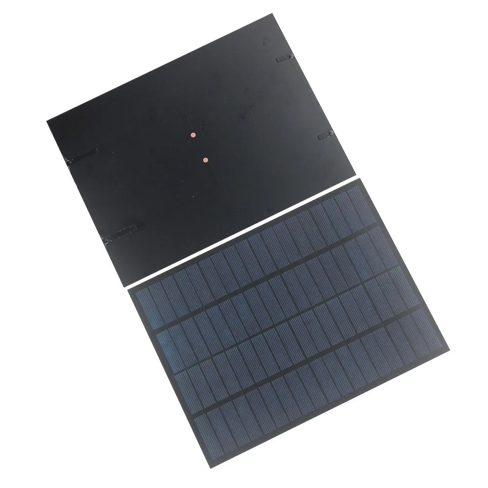 5W mini solar panel — alternate front and rear views