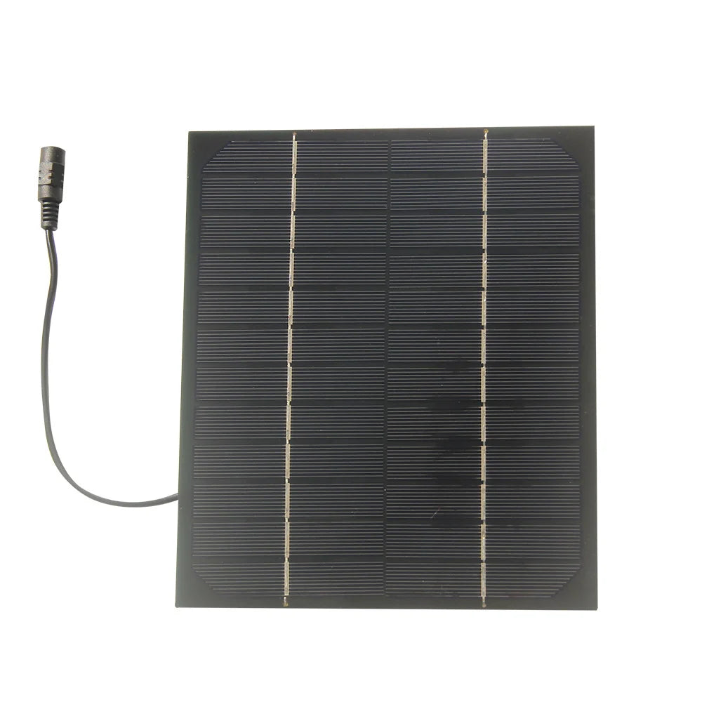 6W solar panel — solar panel and DC5521 socket