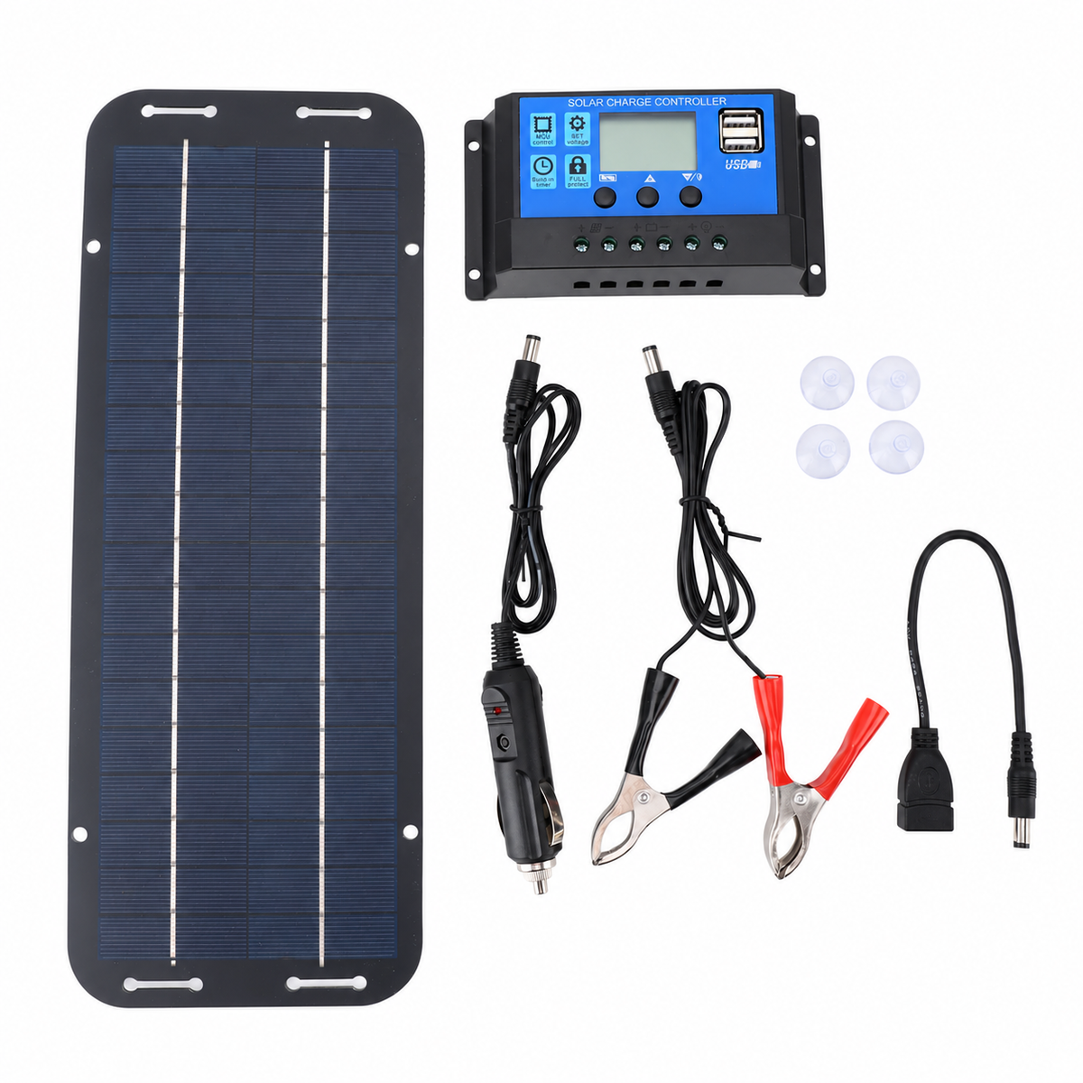 6W solar panel — panel controller and cable kit
