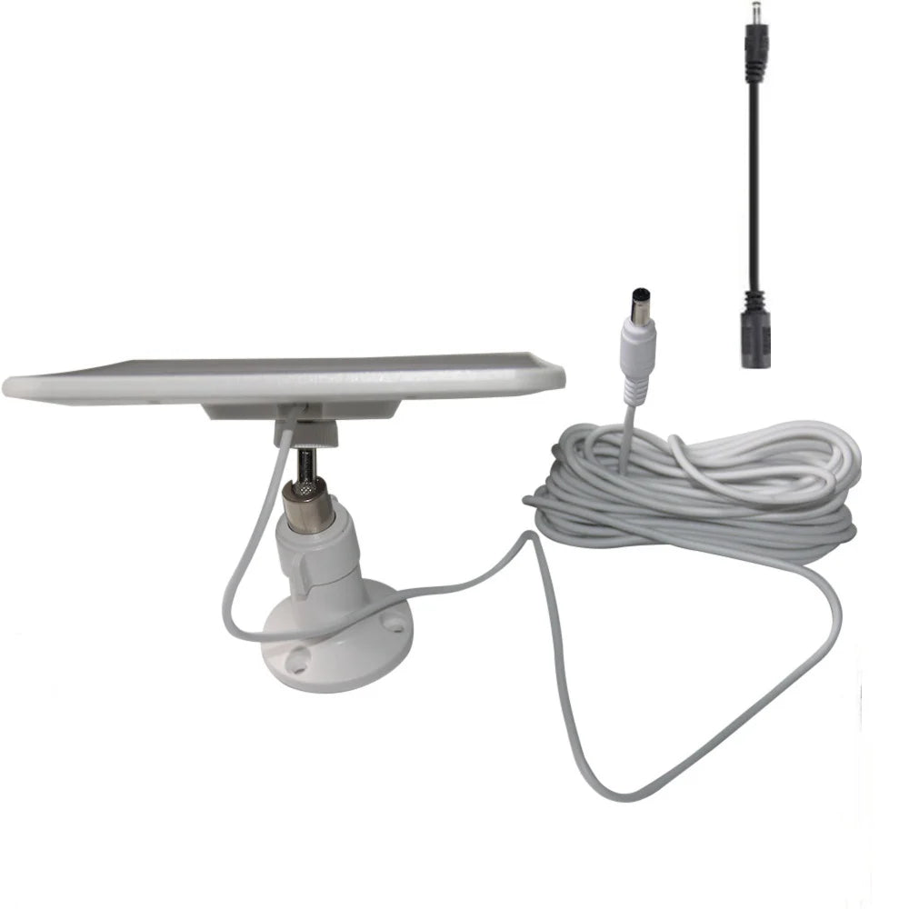 6W maximum 6W camera solar panel — white panel with DC adapter