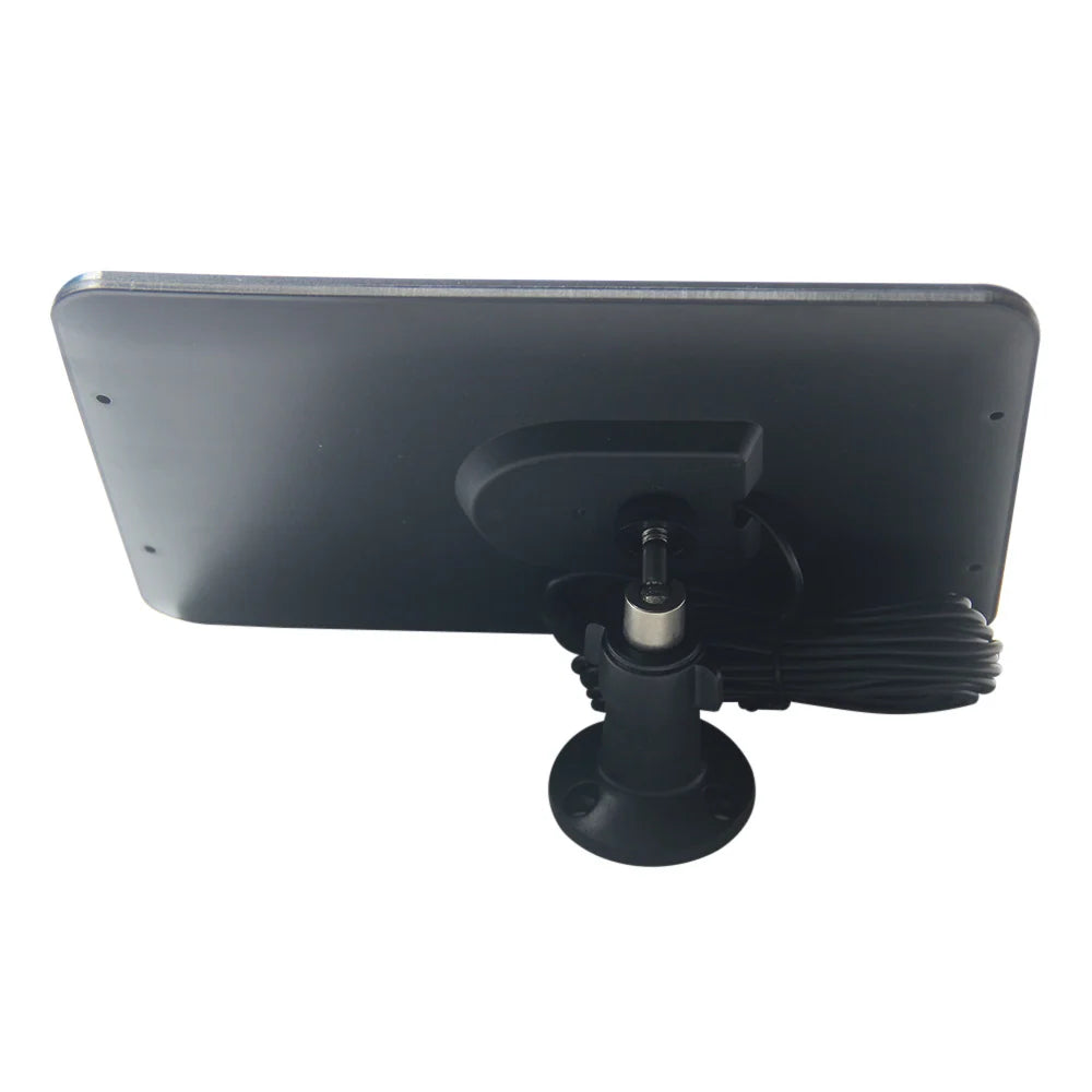 6W maximum 6W camera solar panel — black rear and mounting joint