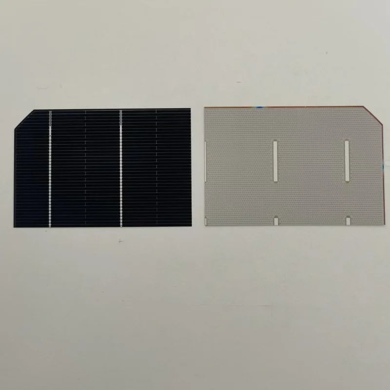 Rear contact layout of a 78mm x 52mm solar cell