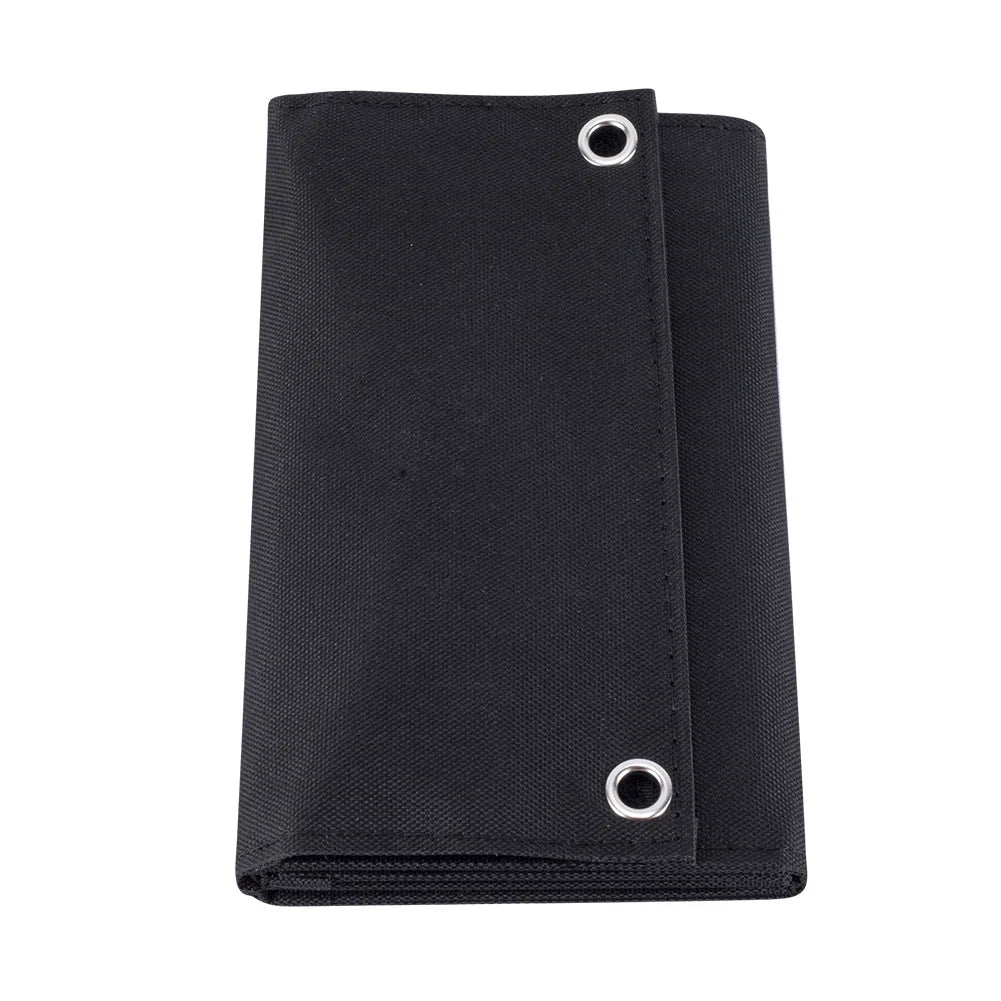 7W foldable solar charger — folded case upright
