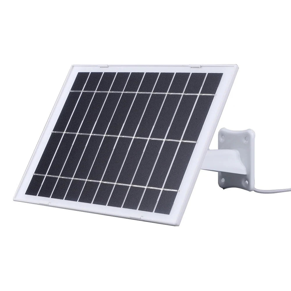 8W camera solar panel — panel on adjustable bracket