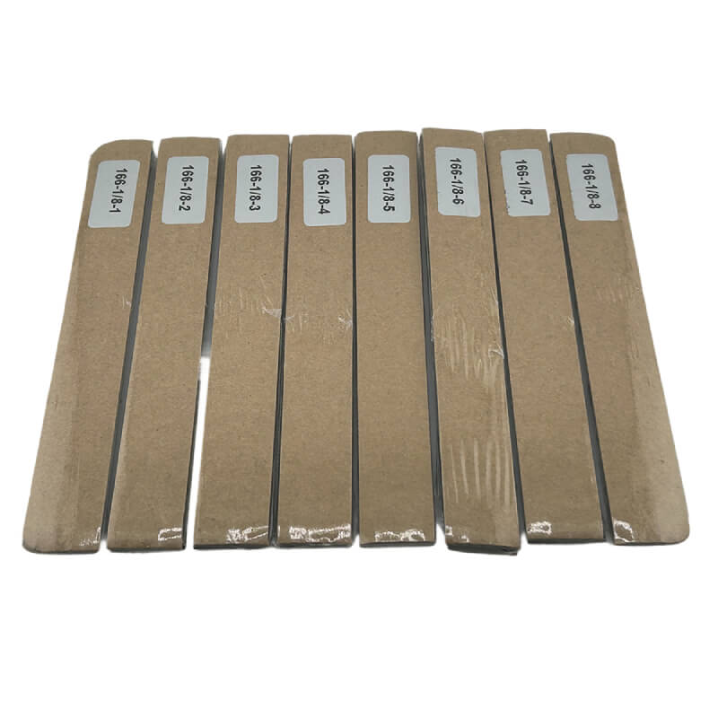 Packaging for 1/8-cut 166 mm cells, 8 labeled cartons.