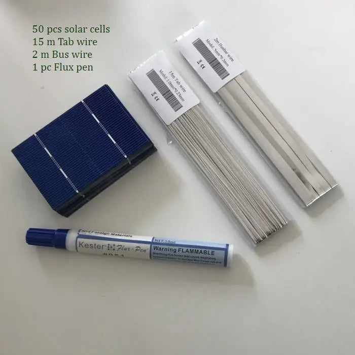 78mm x 52mm Polycrystalline Solar Cells - 50-Pack Options