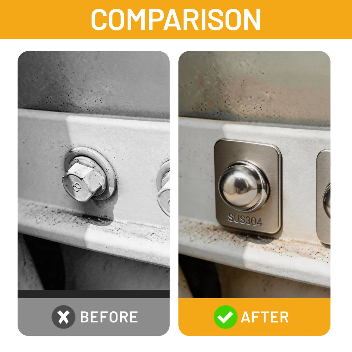 Stainless Steel Dome Bolt Caps - 20/30/50 Pack