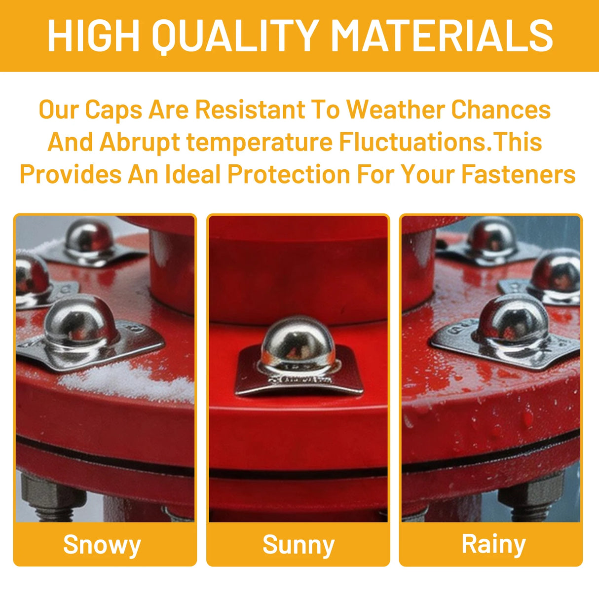 Stainless Steel Dome Bolt Caps - 20/30/50 Pack