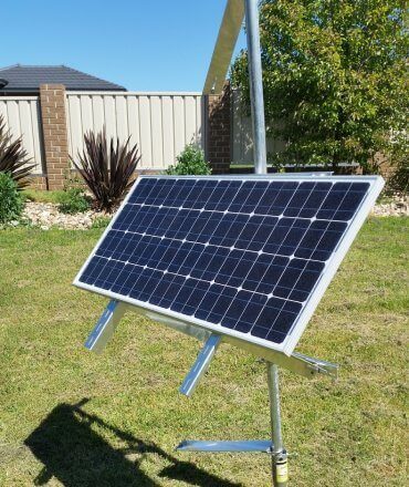 Solar rack installation - courtyard