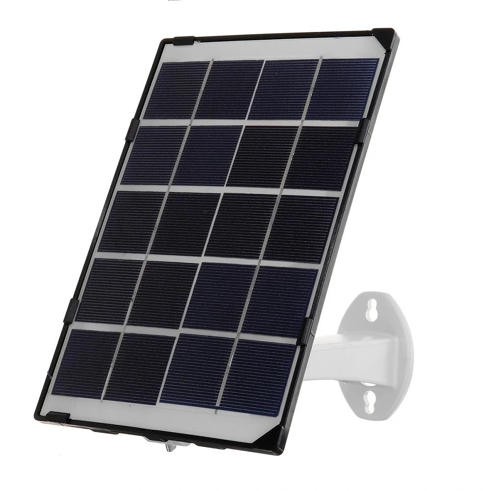 Front view of the 5W solar panel with mounting arm